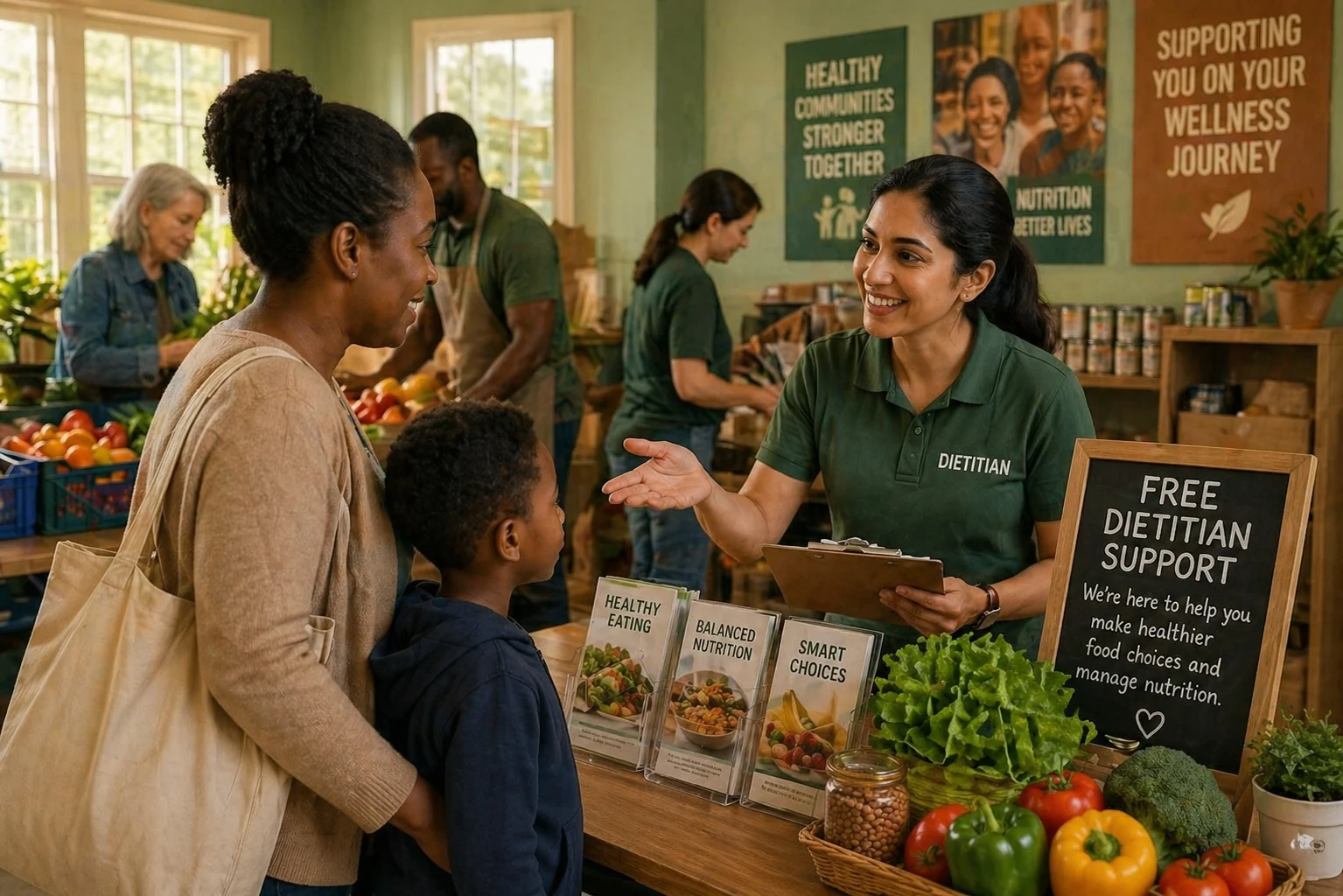 Free dietitian support and nutrition guidance
