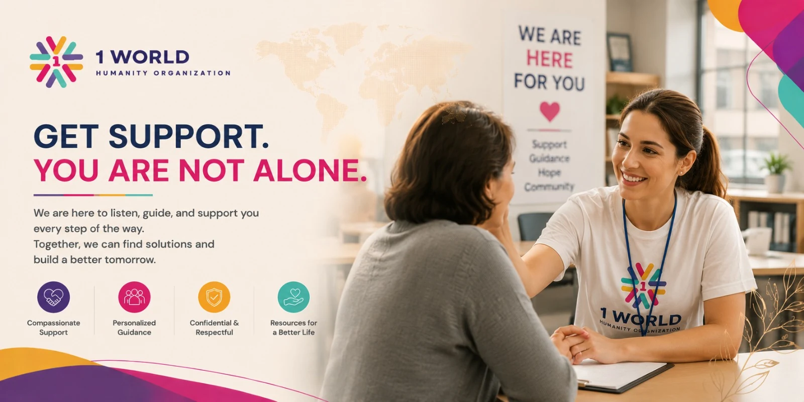 Hands joined in community support