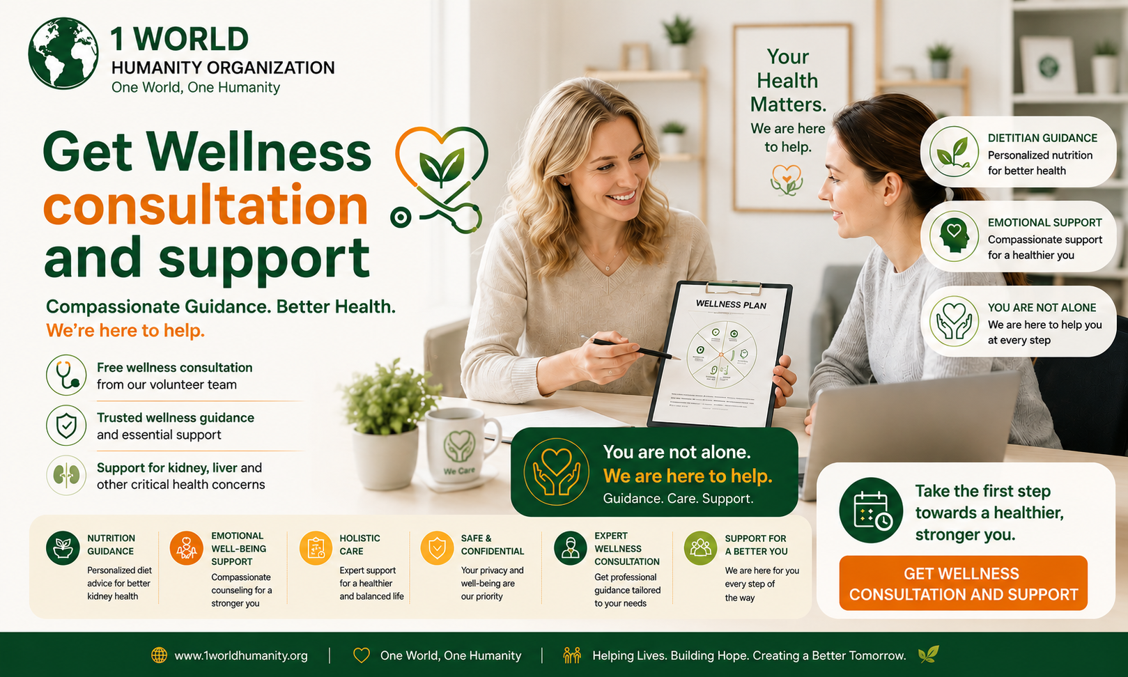 Get wellness consultation and support