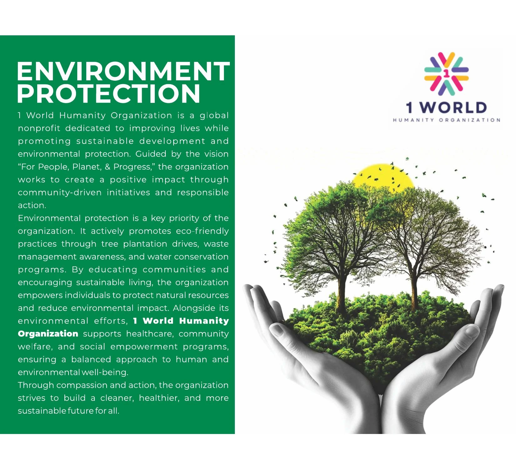 Environment Protection program overview from 1 World Humanity Organization